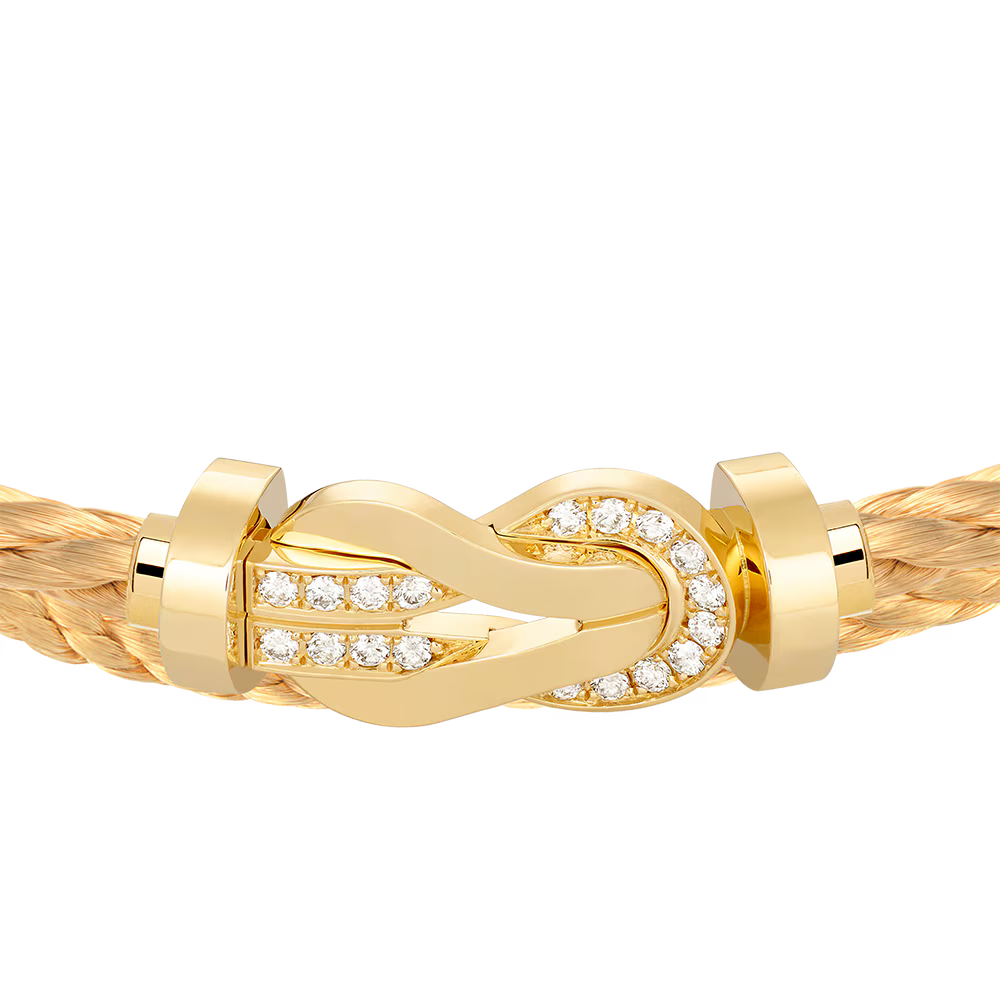 Bracelet Chance Infinie, grand modèle, semi-pavé