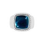 Bague Pain de Sucre, topaze Blue London, moyen modèle