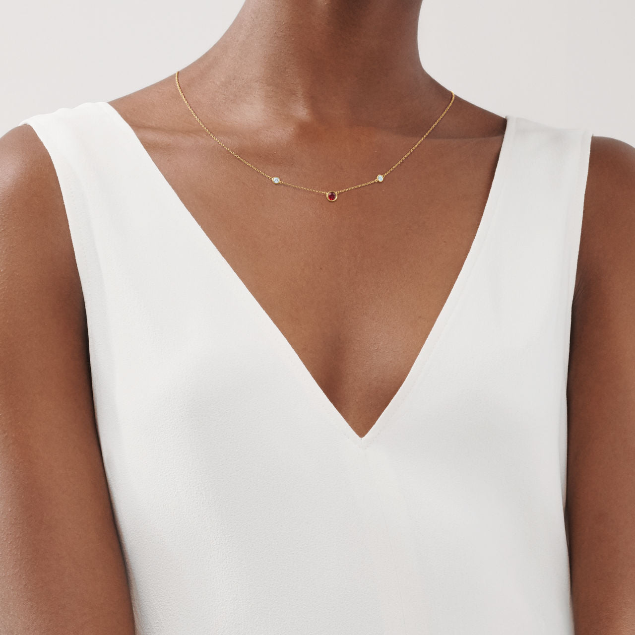 Collier Color by the Yard en or 18 carats, rubis et diamants