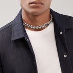 Collier à maillons taille Large en argent 925 millièmes ultra poli