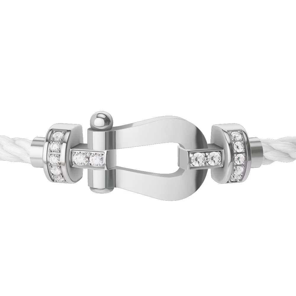 Bracelet Force 10, moyen modèle, semi-pavé