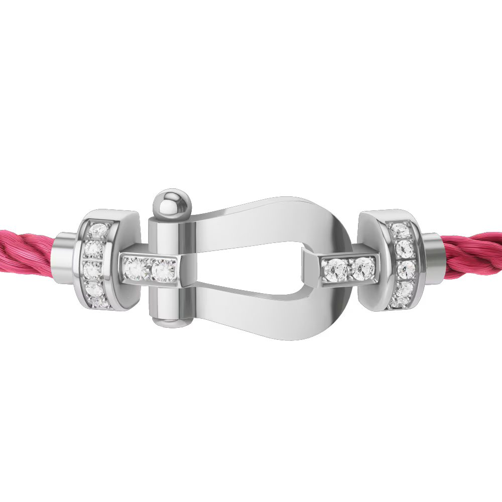Bracelet Force 10, moyen modèle, semi-pavé