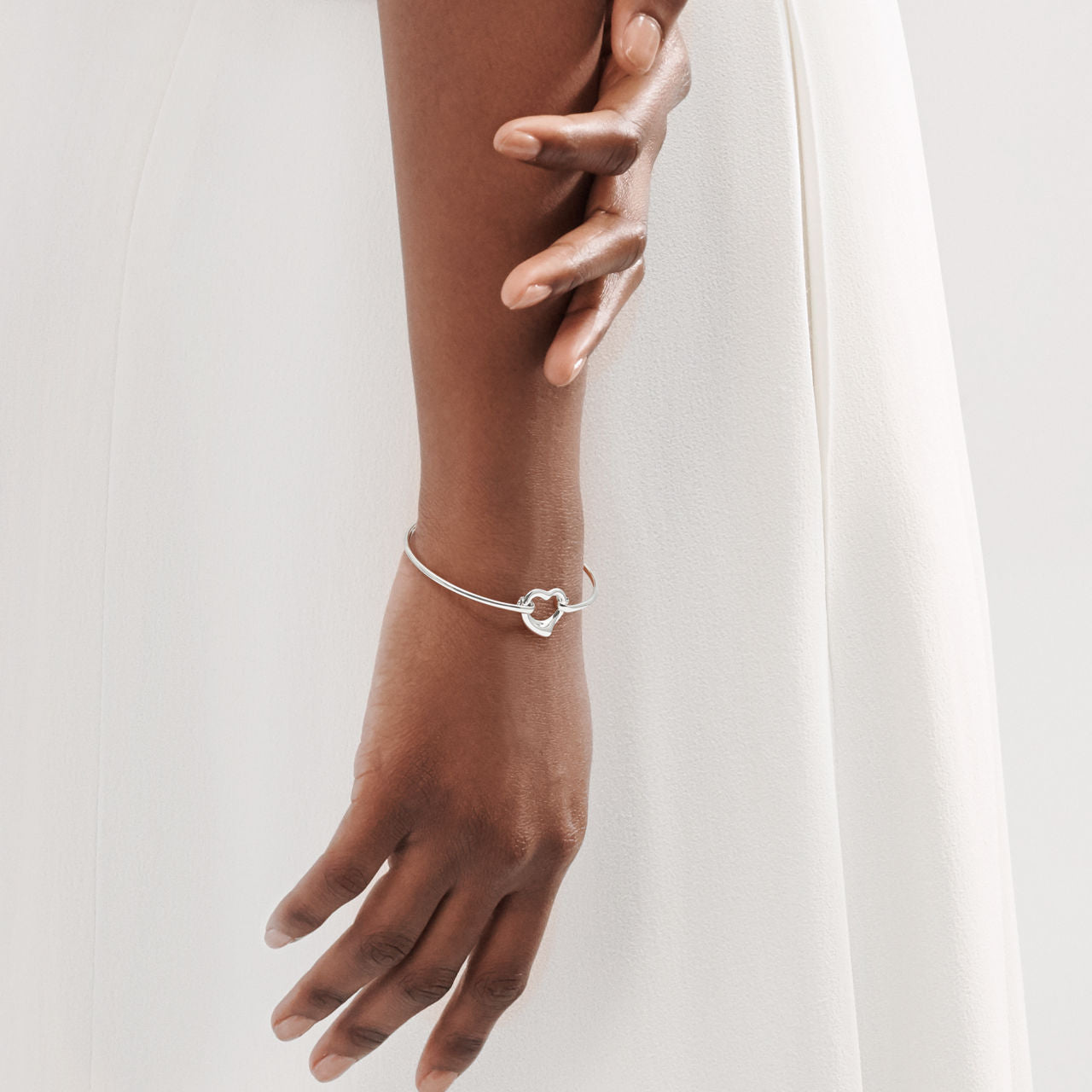 Bracelet jonc Open Heart en argent 925 millièmes, Medium