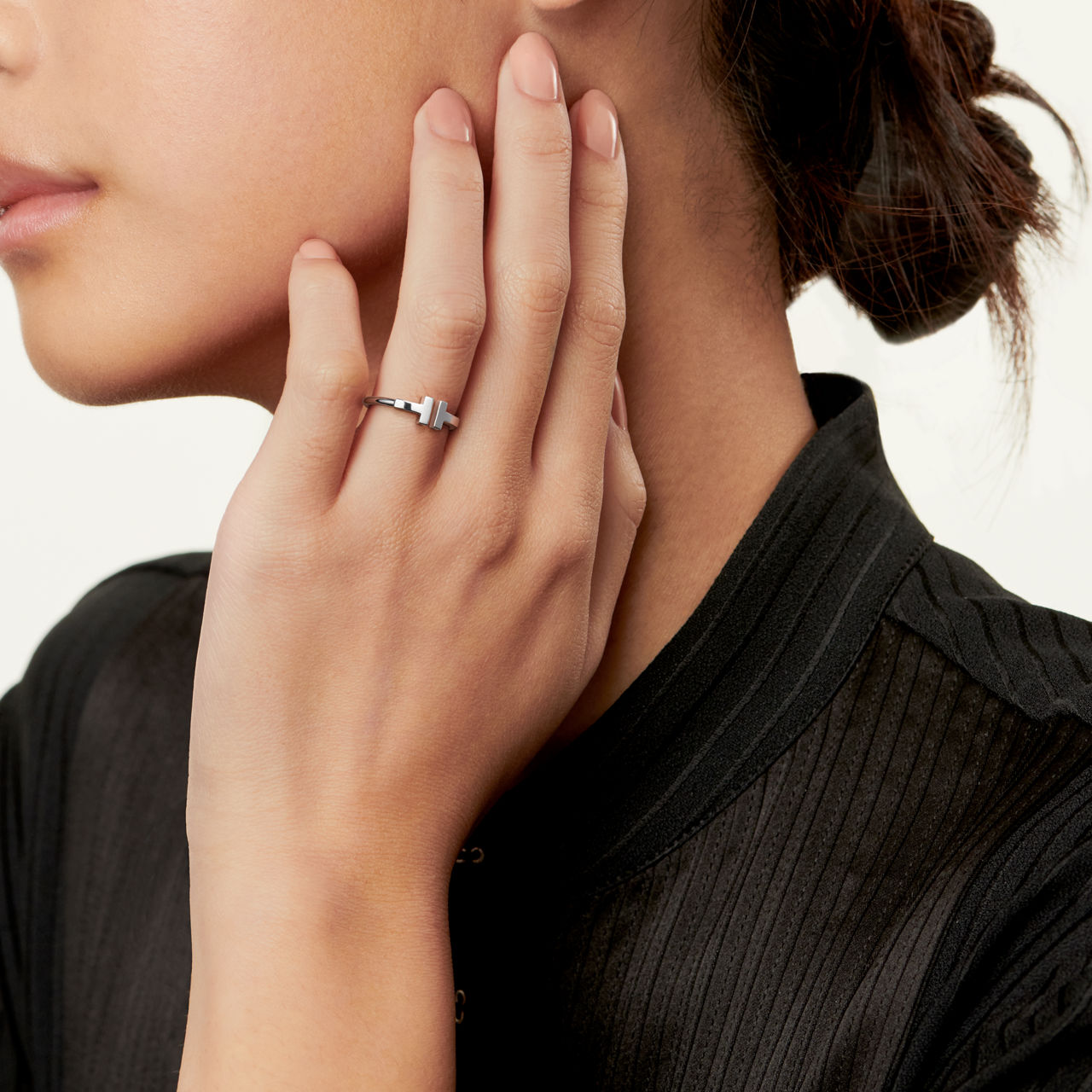 Tiffany T Bague Wire en or blanc 18 carats