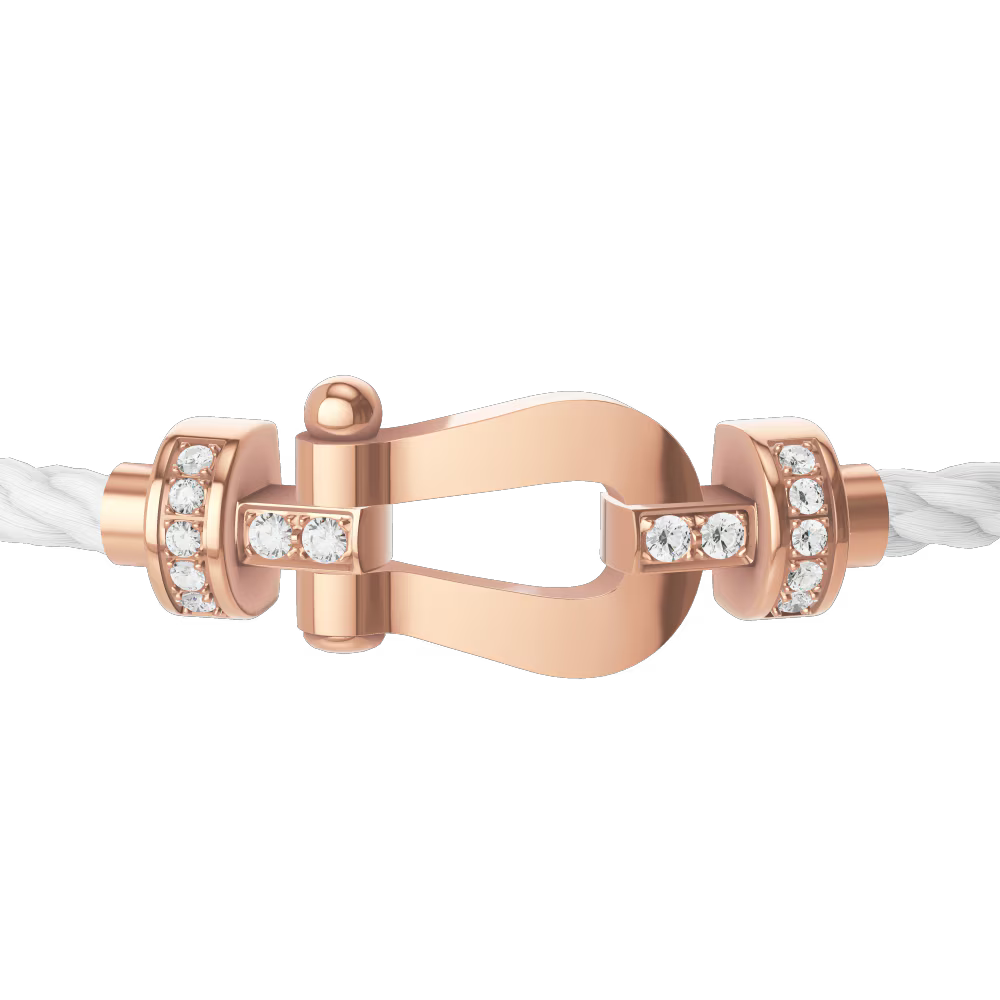 Bracelet Force 10, moyen modèle, semi-pavé