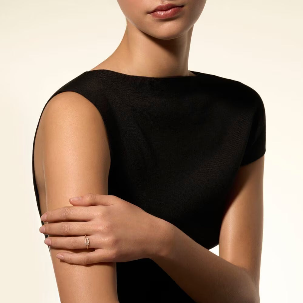 Bague Force 10, petit modèle, pavée