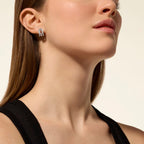 Boucles d'oreilles Force 10 Rise, petit modèle, semi-pavé