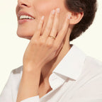 Bague Force 10, petit modèle, pavée