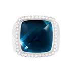 Bague Pain de Sucre, topaze blue london, grand modèle