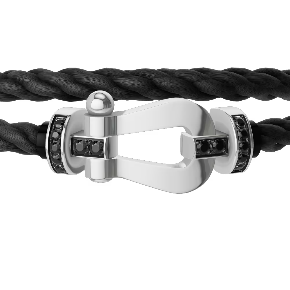 Bracelet Force 10, grand modèle, semi-pavé