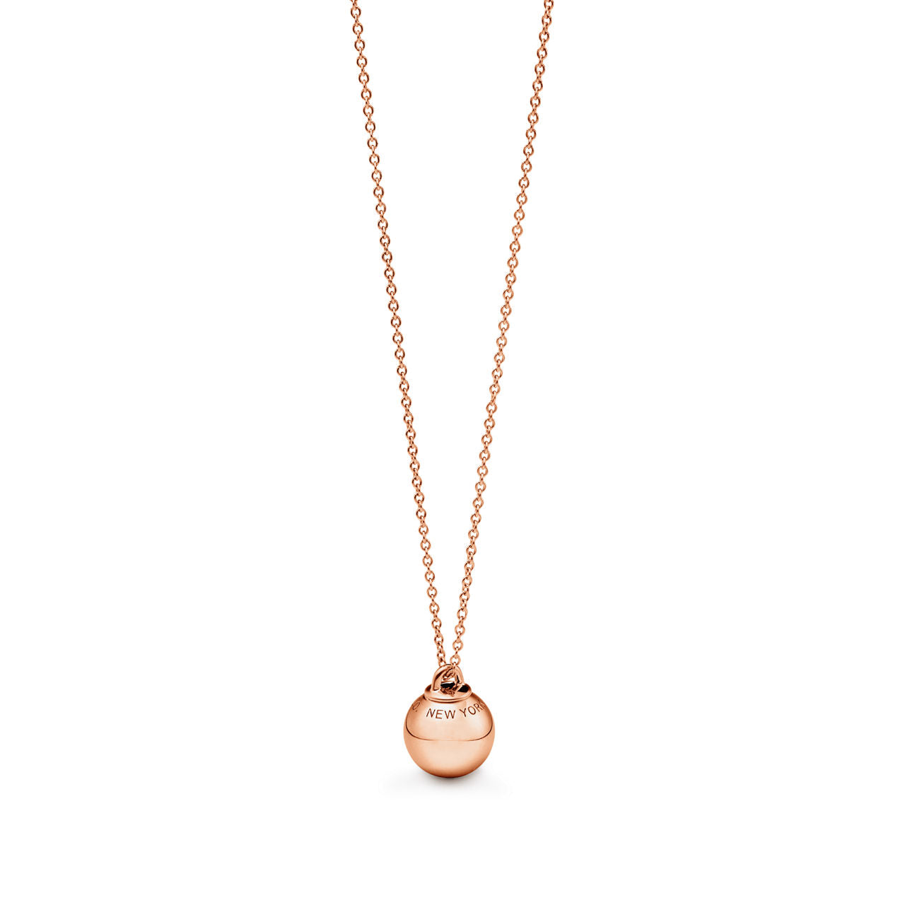 Pendentif Ball en or rose 18 carats. 12,75 mm.