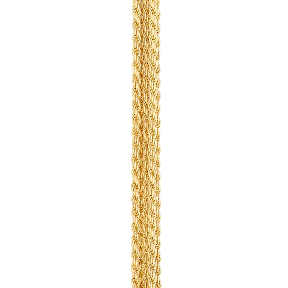 Bracelet multichaîne or jaune 750/1000e