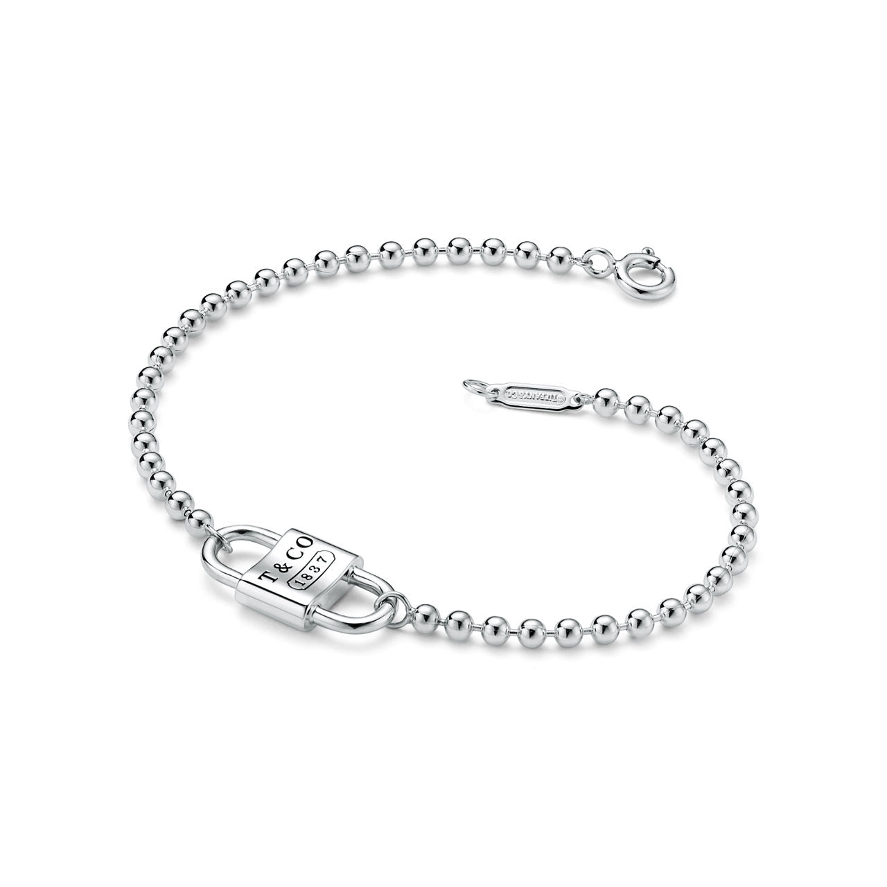 Bracelet de perles cadenas à double anse en argent 925 millièmes, Small