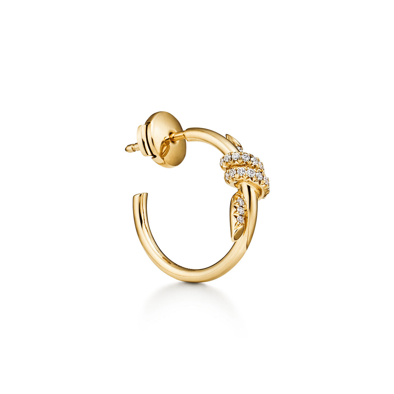 Boucles d’oreilles en or jaune 18 carats et diamants