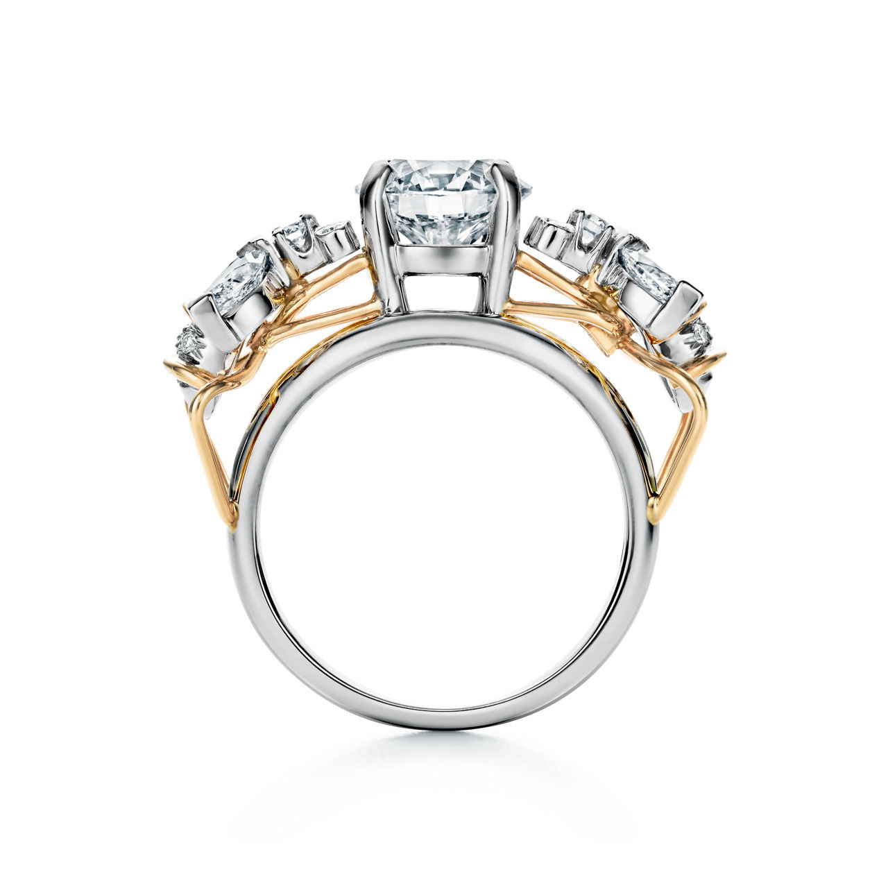 Tiffany & Co. Schlumberger® Bague de fiançailles Two Bees en platine 950 millièmes et or 18 carats