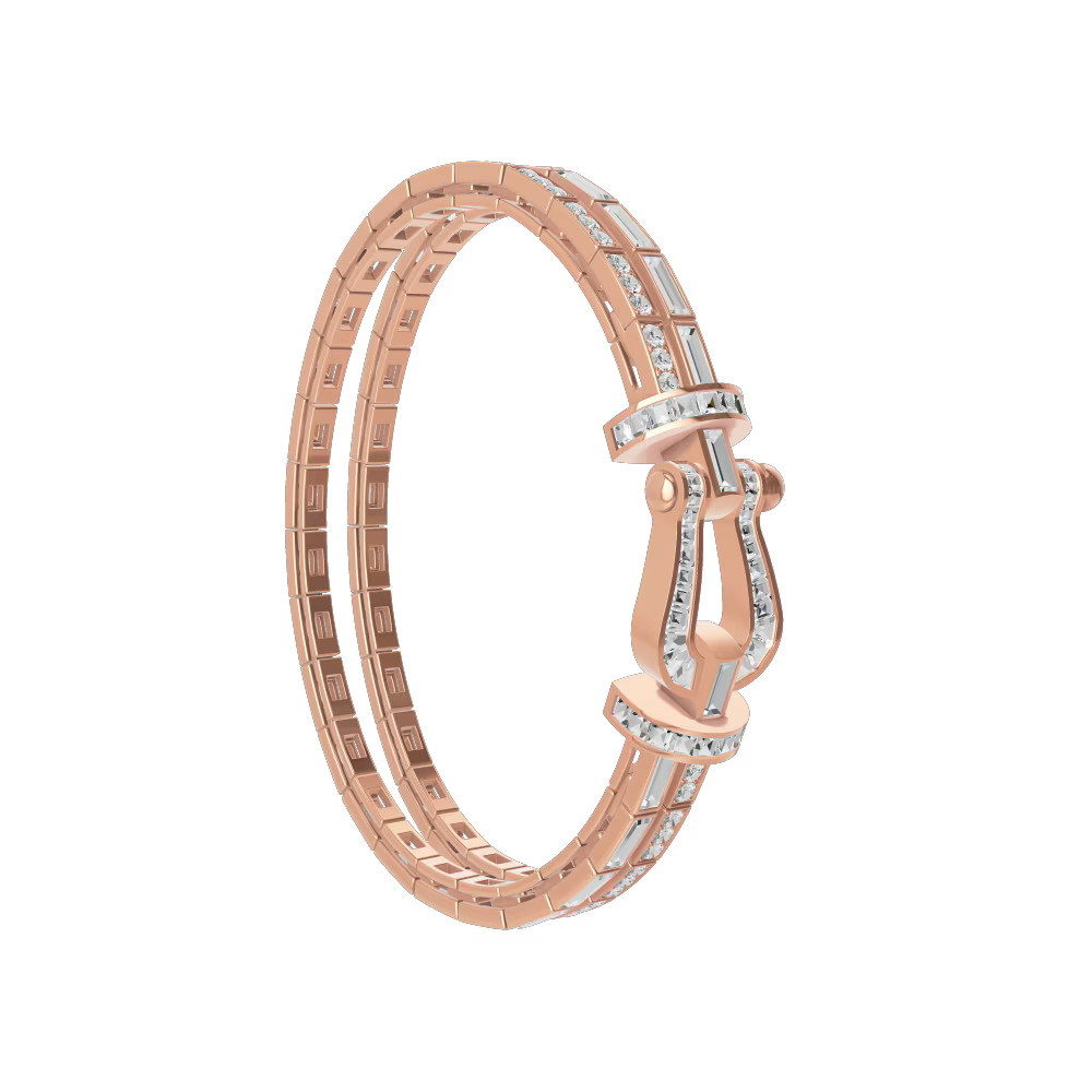 Bracelet Force 10, grand modèle, pavé