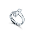 Tiffany T Bague T1 en or blanc 18 carats et diamants