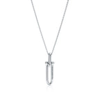 Pendentif à maillons allongés en argent 925 millièmes
