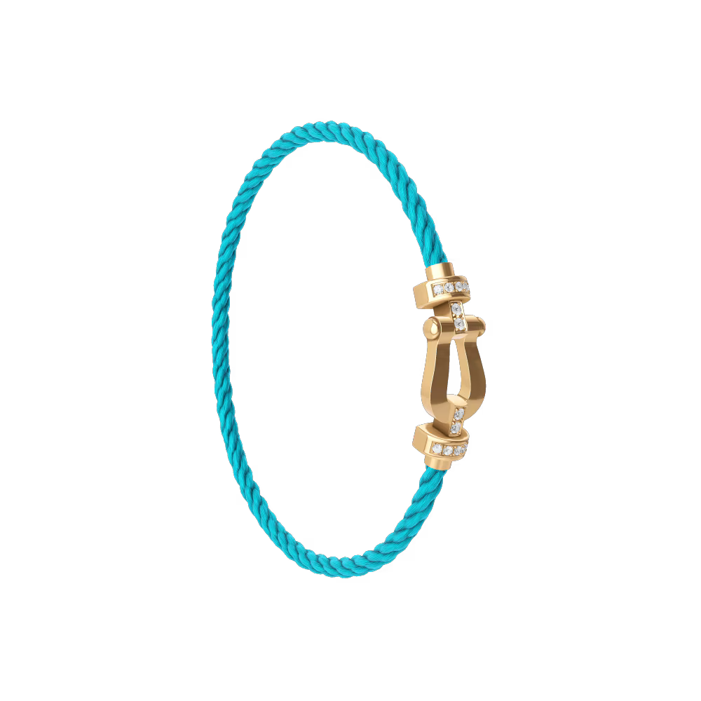 Bracelet Force 10, moyen modèle, semi-pavé