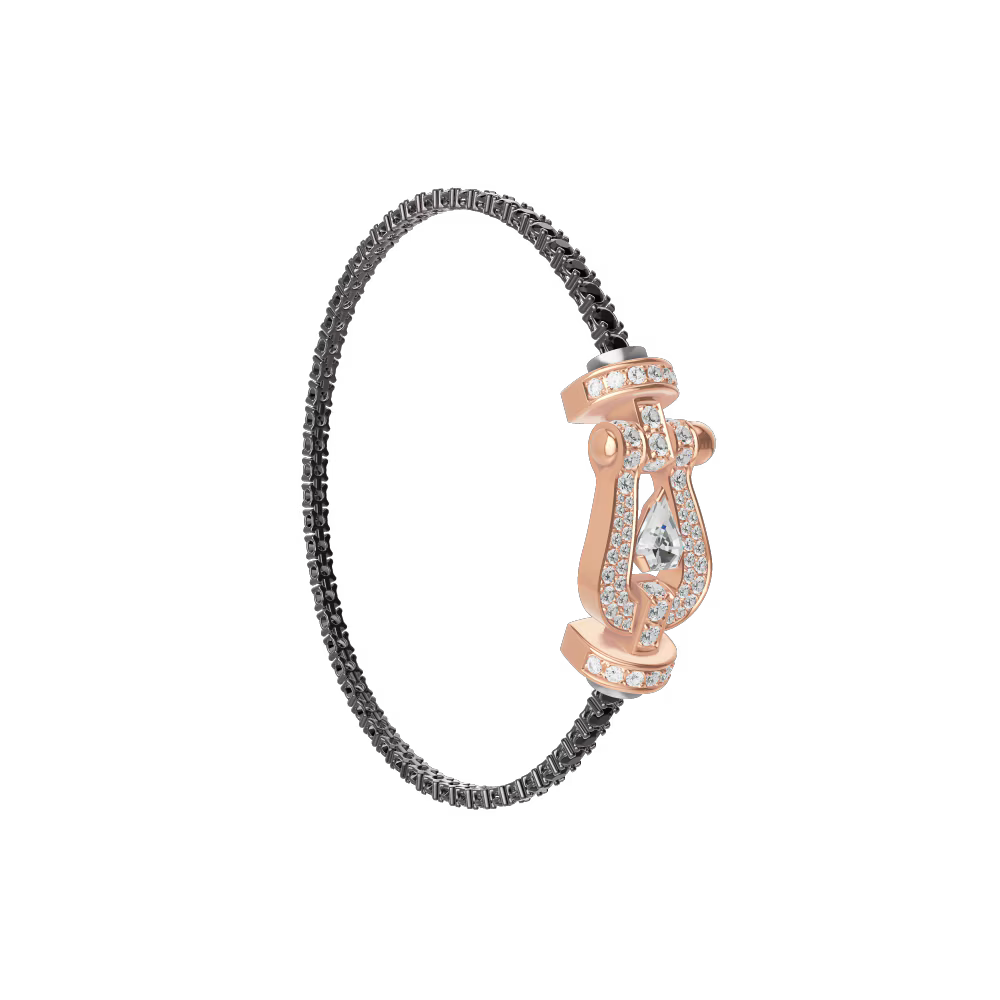 Bracelet Force 10, grand modèle, pavé, Hero Cut
