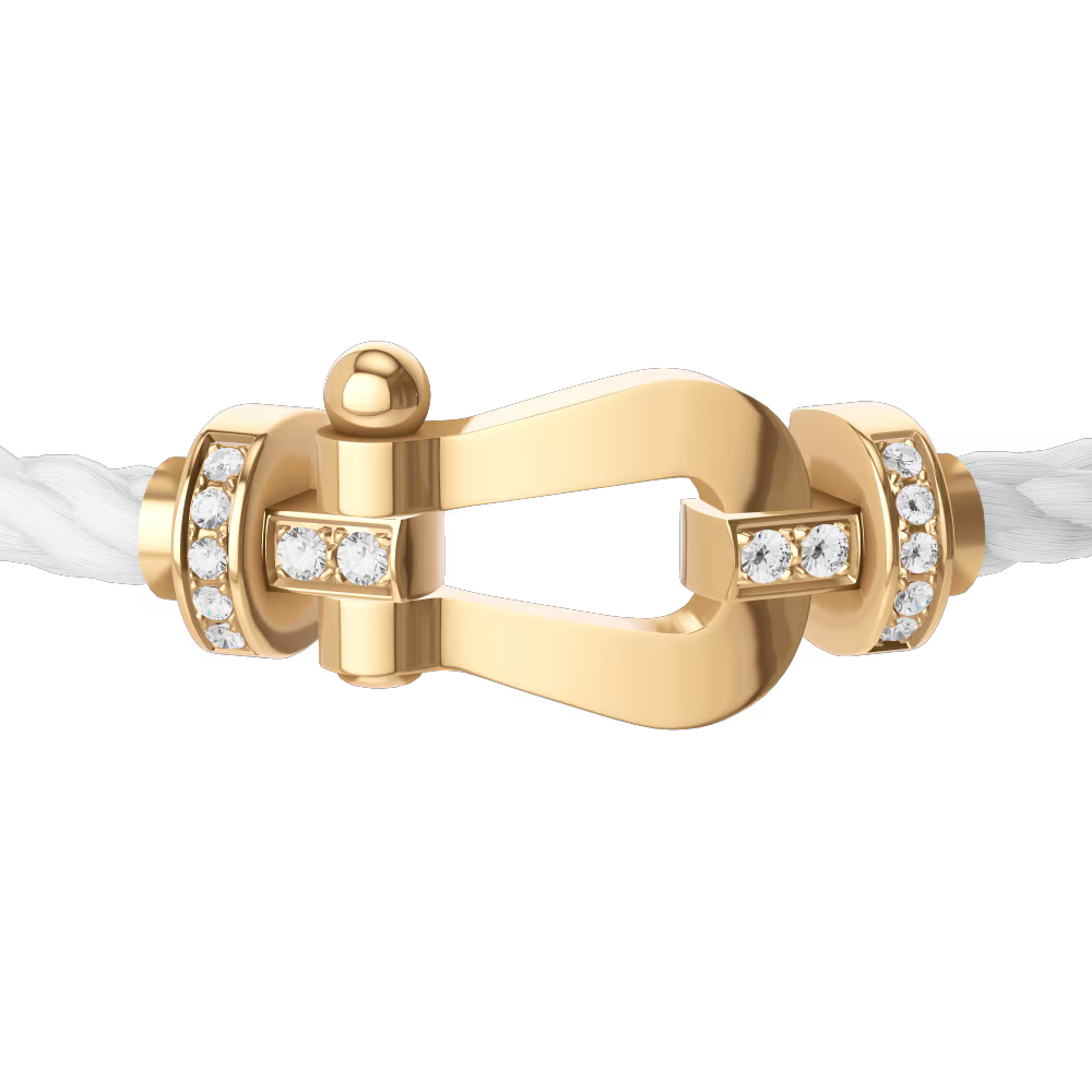 Bracelet Force 10, grand modèle, semi-pavé