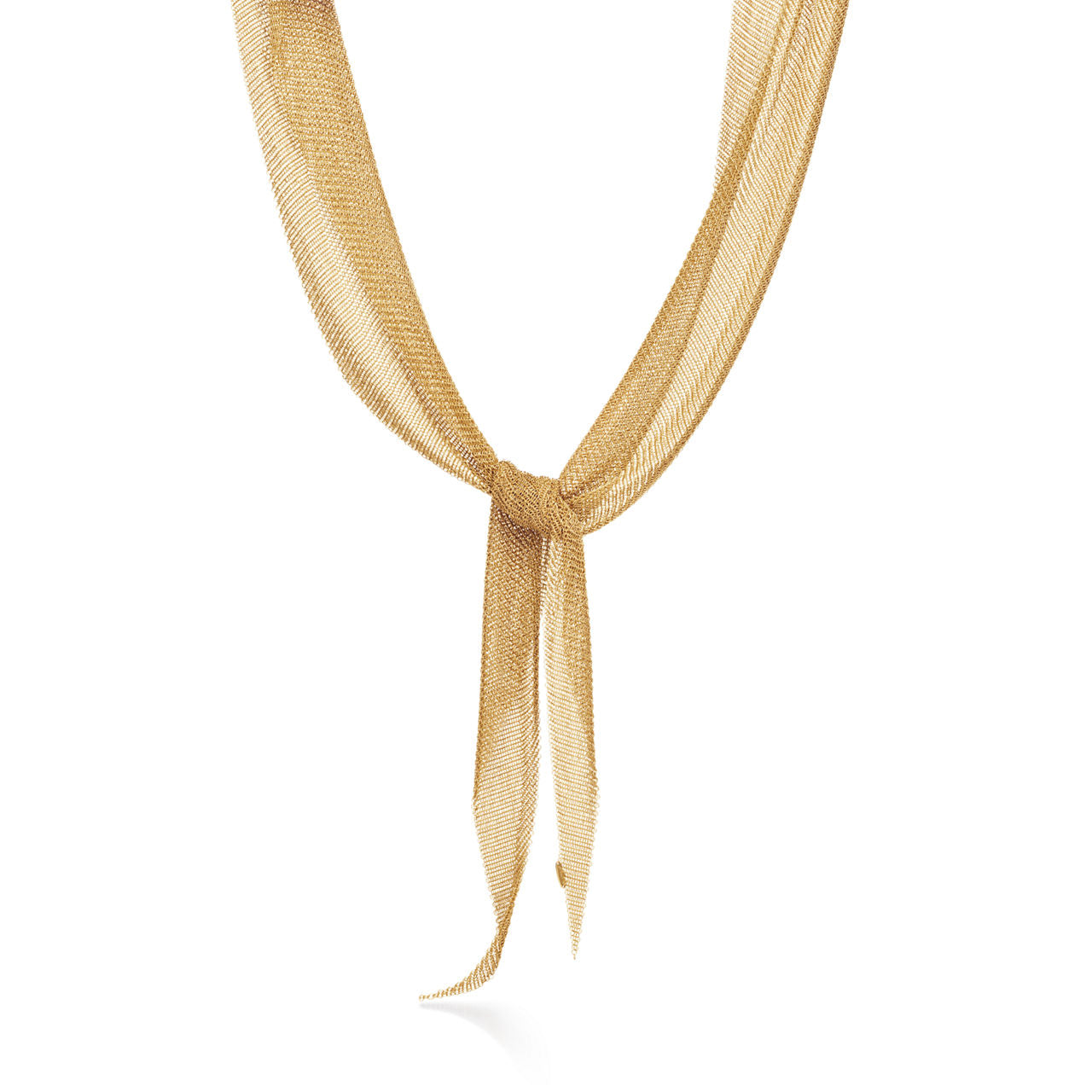Collier Foulard Maille en or jaune 18 carats