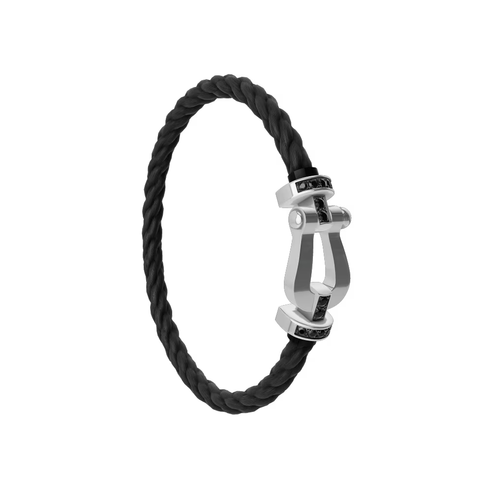 Bracelet Force 10, grand modèle, semi-pavé