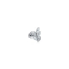 Boucles d’oreilles motif rameau en platine et diamants