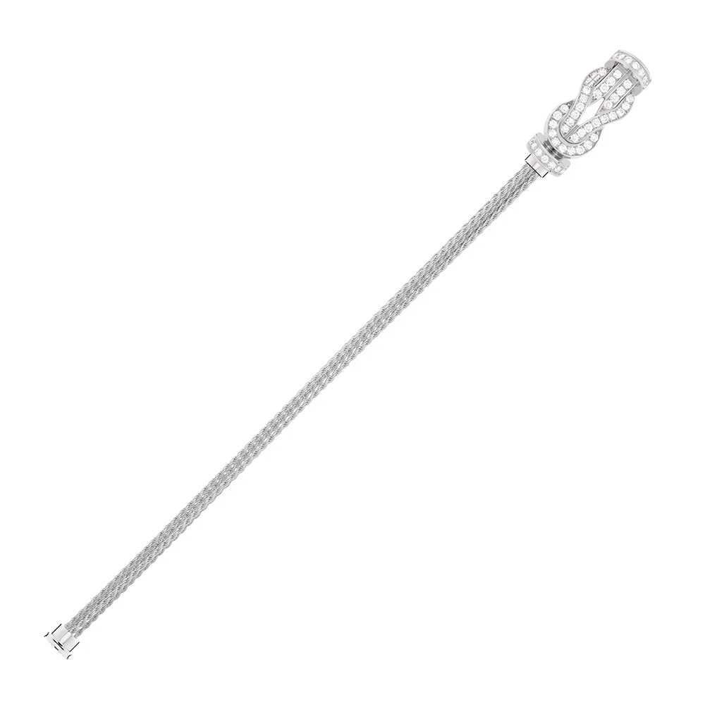 Bracelet Chance Infinie, grand modèle, pavé