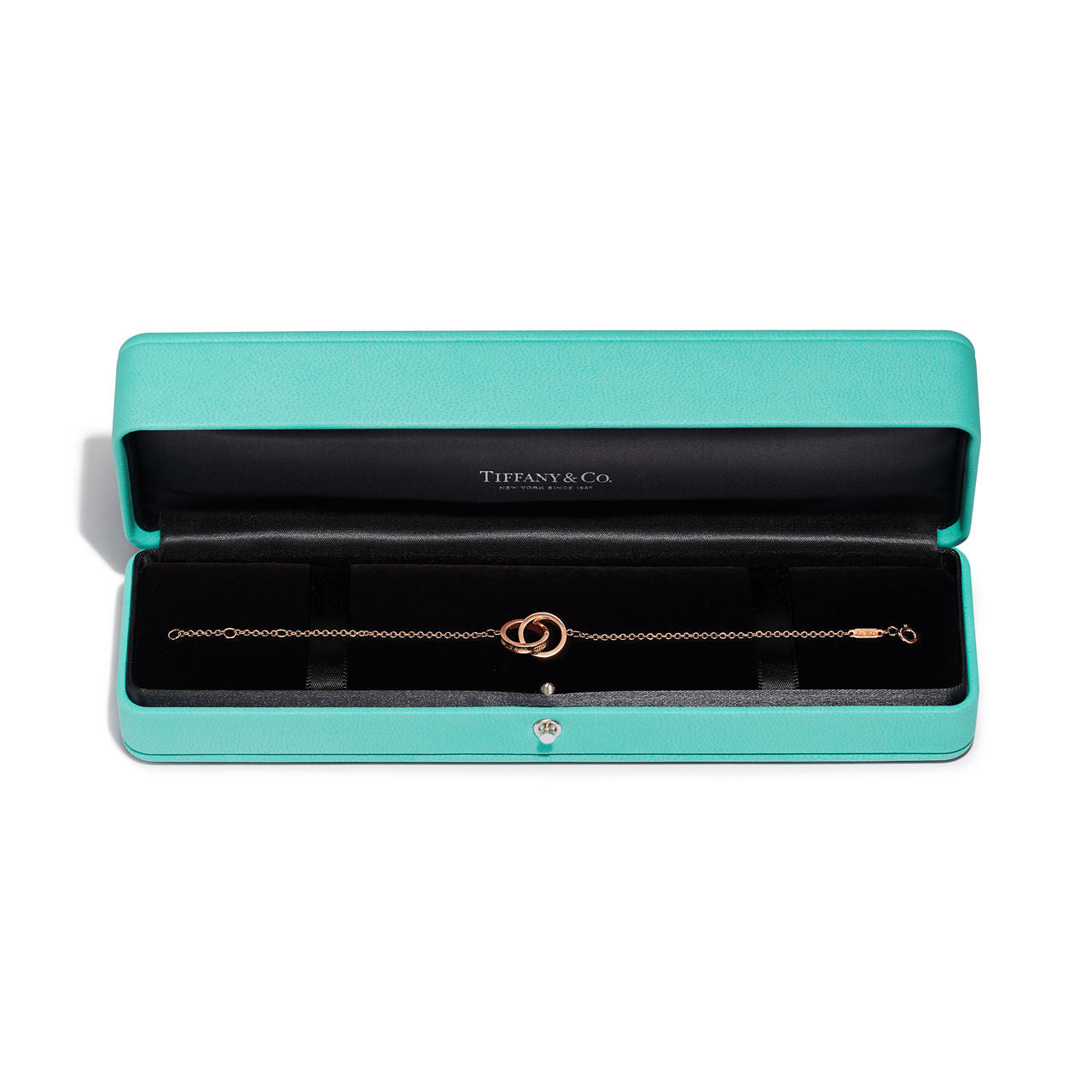 Bracelet à maillons Cercles entrelacés en or rose 18 carats