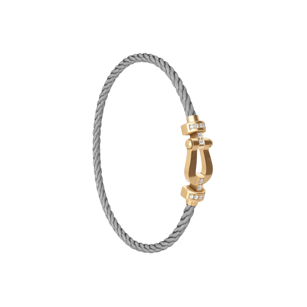Bracelet Force 10, moyen modèle, semi-pavé