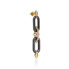 Boucles d’oreilles en titane, or 18 carats et diamants