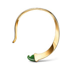 Collier Griffe en or jaune 18 carats et jade néphrite vert
