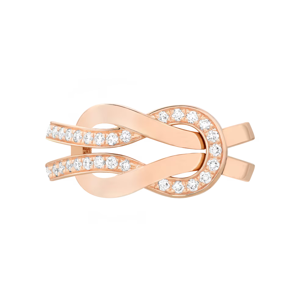 Bague Chance Infinie, moyen modèle, semi-pavée