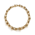 Collier à maillons dégradés opulents en or jaune 18 carats