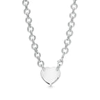 Collier Plaque Cœur en argent 925 millièmes, 39,4 cm