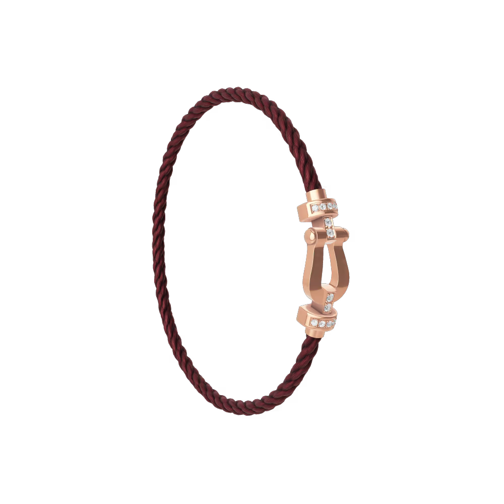Bracelet Force 10, moyen modèle, semi-pavé