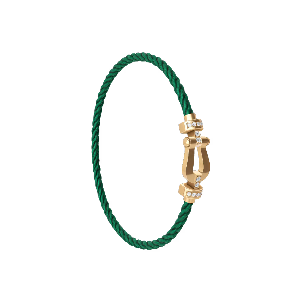 Bracelet Force 10, moyen modèle, semi-pavé