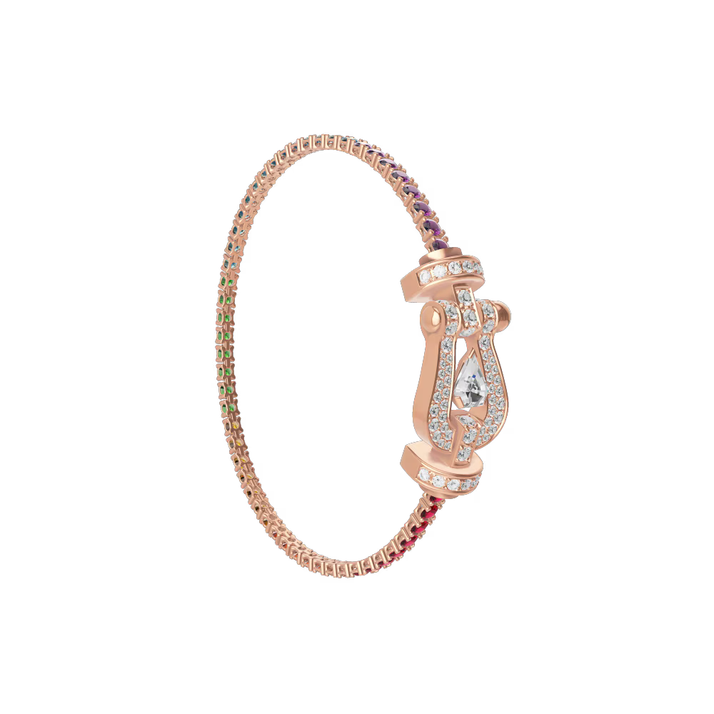 Bracelet Force 10, grand modèle, pavé, Hero Cut