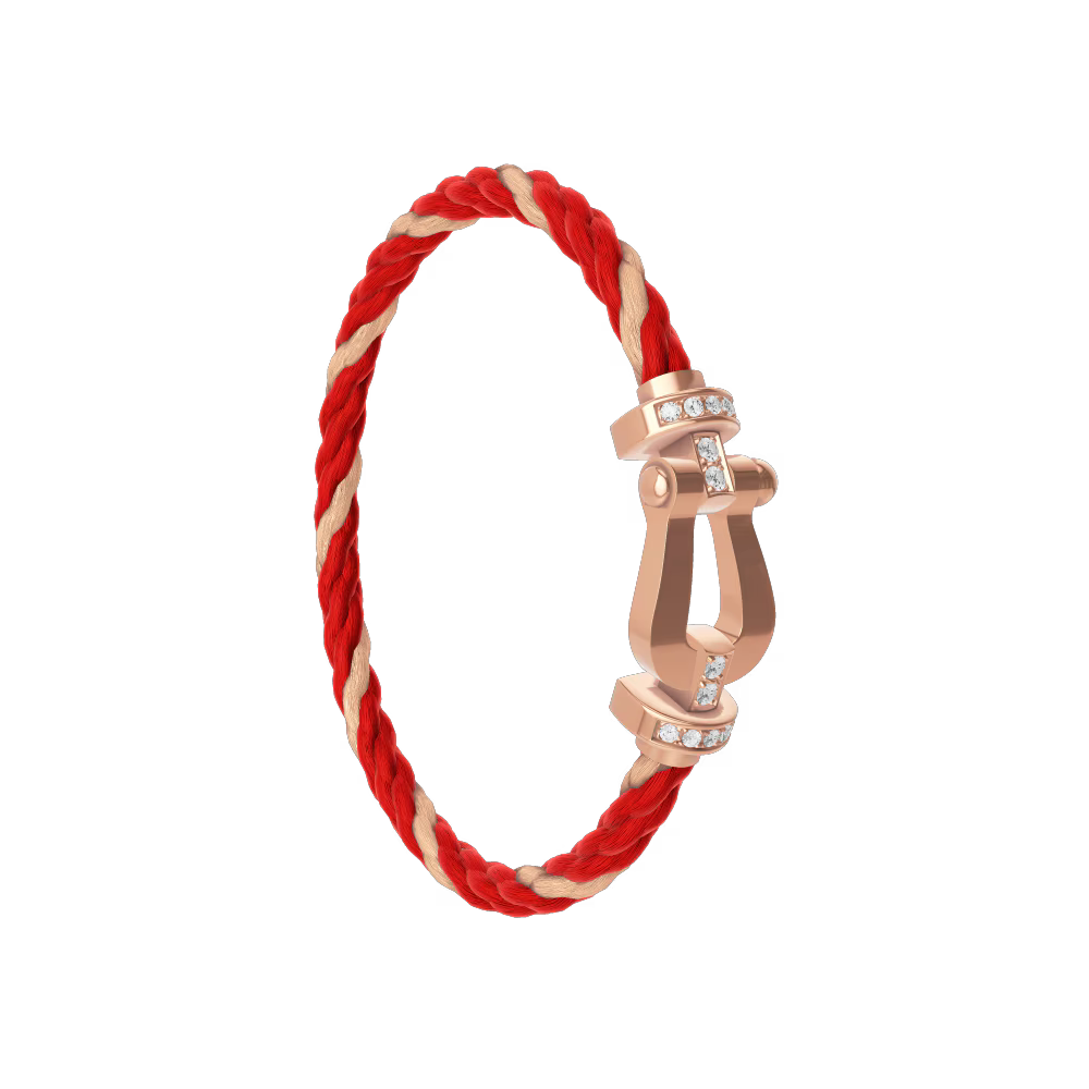 Bracelet Force 10, grand modèle, semi-pavé