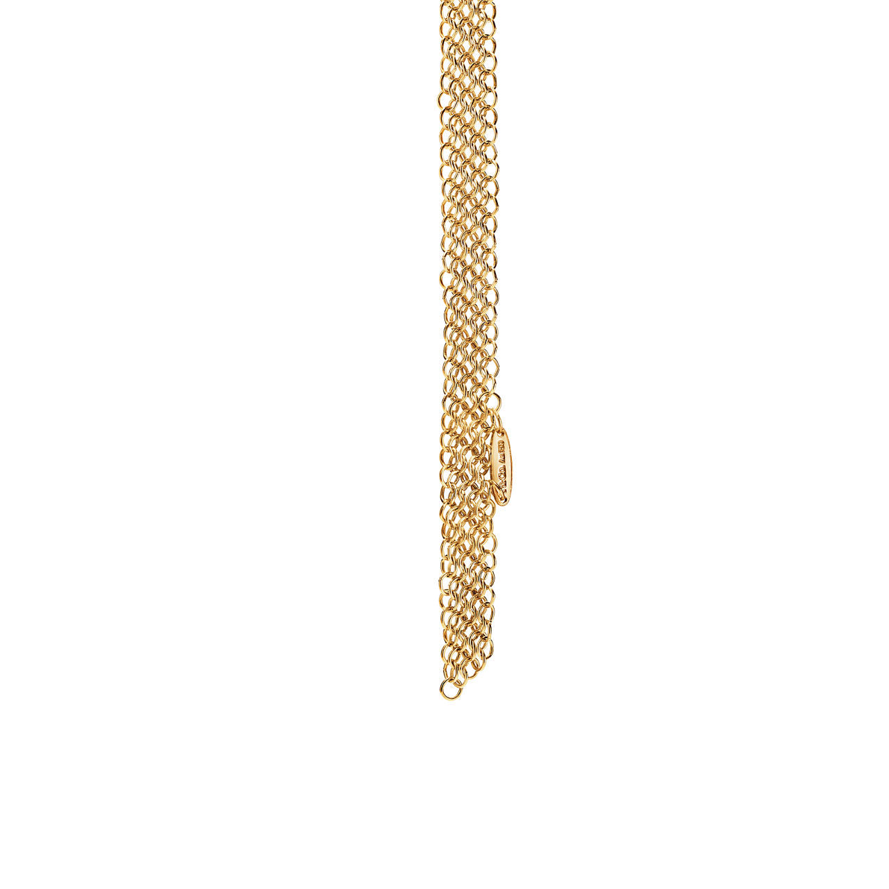 Collier de soirée Maille en or 18 carats et perle en émeraude polie