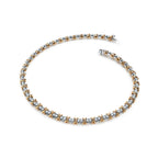 Collier en platine 950 millièmes, or jaune et diamants