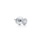 Boucles d’oreilles en platine 950 millièmes avec diamants