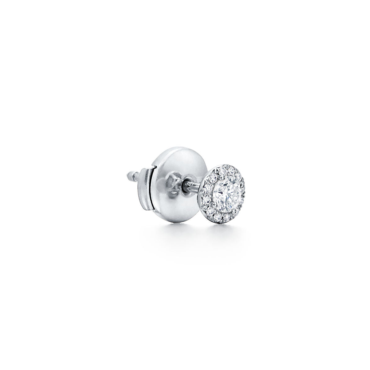 Boucles d’oreilles en platine 950 millièmes avec diamants