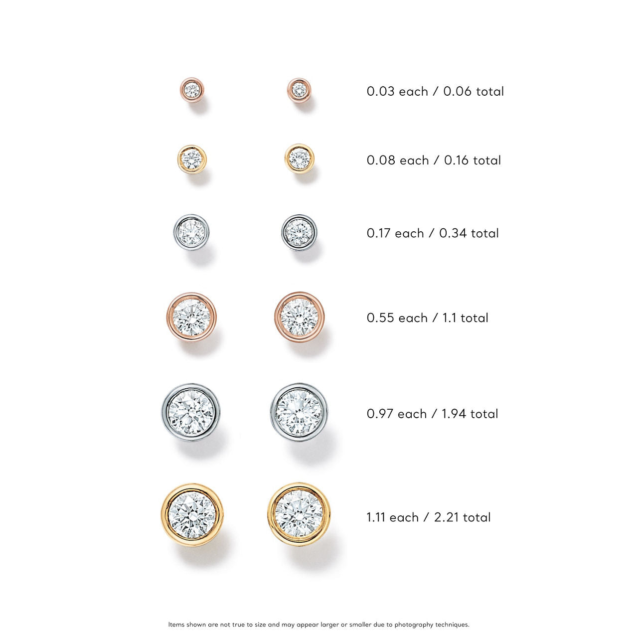 Boucles d’oreilles Diamonds by the Yard® en or rose 18 carats