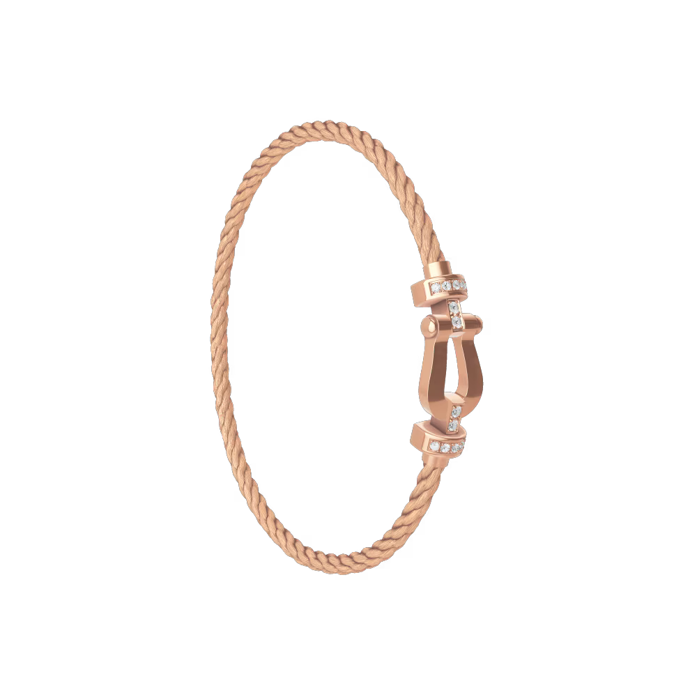 Bracelet Force 10, moyen modèle, semi-pavé