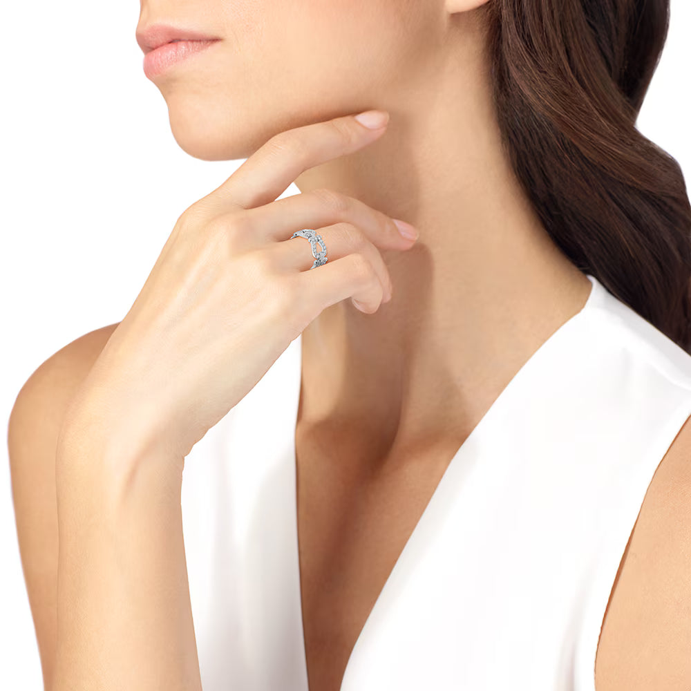 Bague Force 10, multiple manilles, pavé