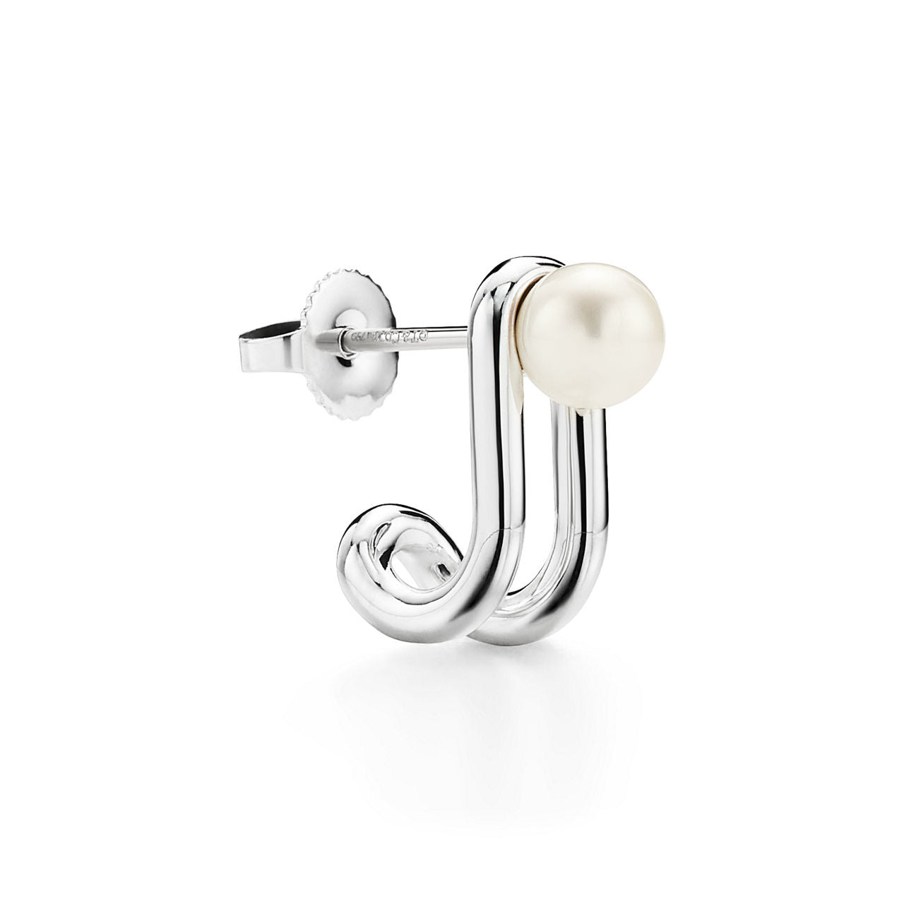 Boucles d’oreilles double perle et argent en argent 925 millièmes