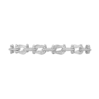 Bracelet Force 10, multiple manilles, pavé, moyen modèle