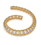Collier Mains en or jaune 18 carats et platine 950 millièmes
